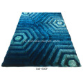 Polyester Zijde Shaggy Tapijt / Rug met 3D Patroon